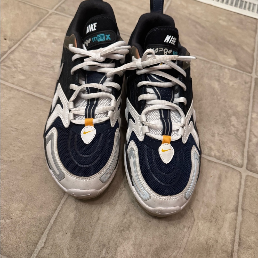 Nike Air Max Plus in Black, White, and Orange - Picture 2 of 6